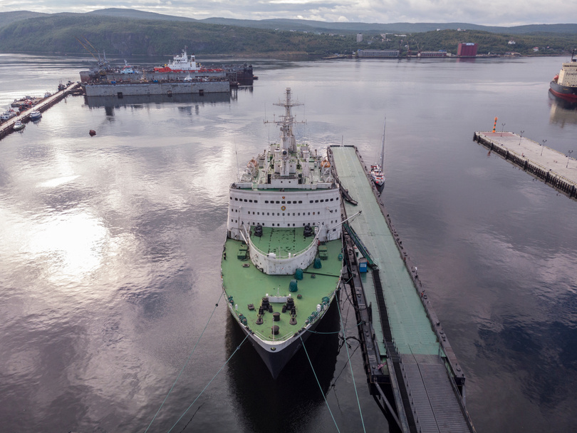 View of the ship from the drone