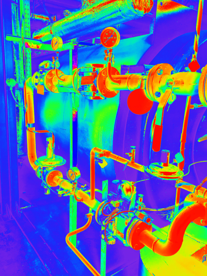 Thermal insulation control - thermal imaging.